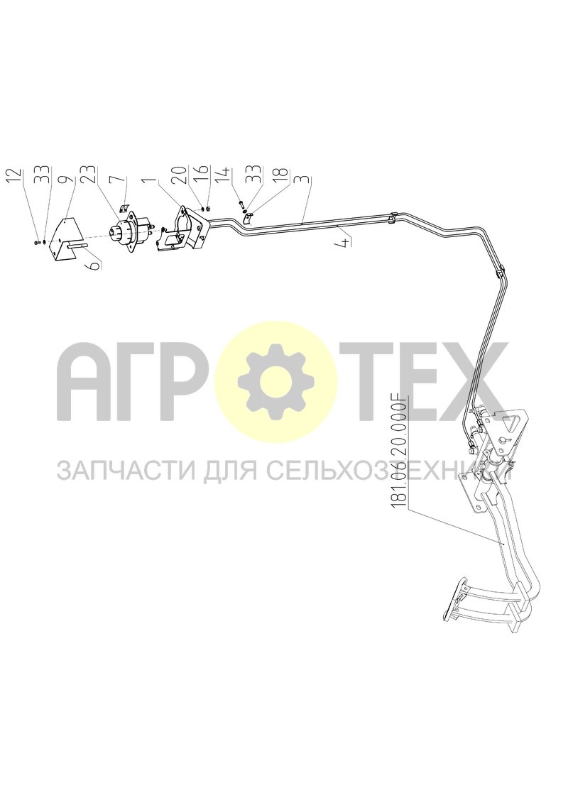 Чертеж Установка тормозного бачка (МРУ-1.11.100)